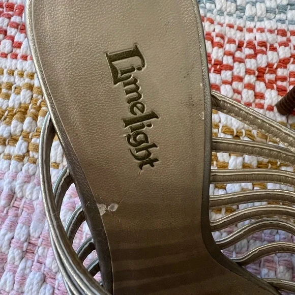 LimeLight Women’s Golden Metallic Heels size 6.5 - Picture 6 of 14